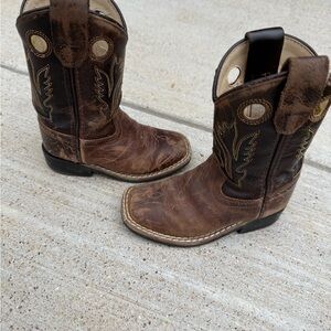 Brown Leather Cowboy Boots size 7